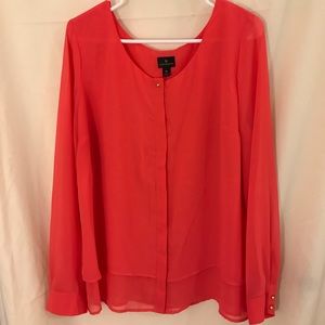 Worthington coral blouse